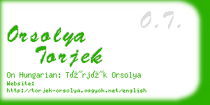 orsolya torjek business card